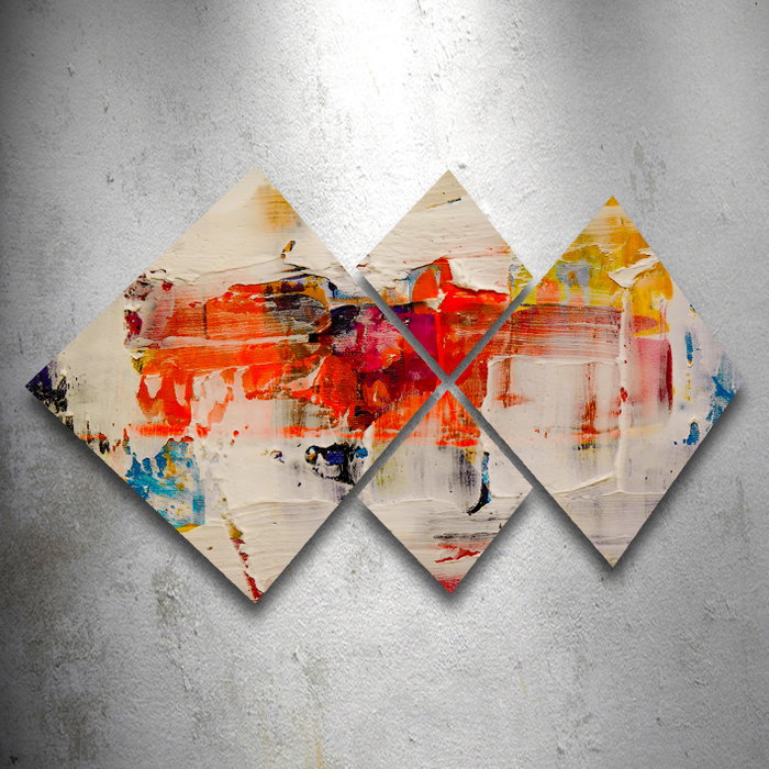 Wallity Cuadro Decorativo de MDF Multicolor (Set de 4 Piezas)
